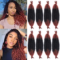 8 Packs Marley Twist Braiding Hair Prestretched Springy Afro Twist Hair 24 Inch For Soft Locs Crochet Hair Synthetic Protective