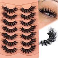 Fluffy Eyelashes 8D Fox Eye Lashes 18Mm Natural False Eyelashes 7 Pairs Full Volume Faux Mink Lashes Multipack By Toochunag