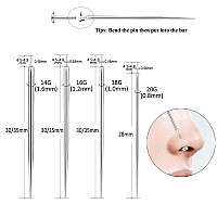 Aumeo G23 Titanium Threadless Piercing Taper 14G 16G 18G Piercing Insertion Pin Taper For Nose Lip Monroe Ear Tragus Helix Push