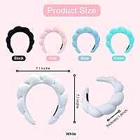 Yiwafu Spa Terry Cloth Headband For Women Sponge Headband For Face Washing Makeup Removal Shower And Hair Accessories Blac