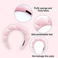 Yiwafu Spa Terry Cloth Headband For Women Sponge Headband For Face Washing Makeup Removal Shower And Hair Accessories Blac