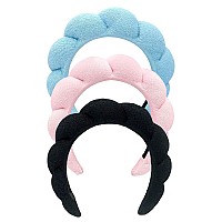 Yiwafu Spa Headband For Women Sponge Headband For Washing Face Makeup Headband Skincare Headbands For Makeup Removal Hair Ac