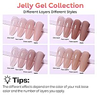 Aimeili Transparent Icy Jelly Gel Nail Polish Soak Off U V Led Hema Free Nail Polish Home Diy Manicure Nail Salon Varnish Kit Se