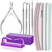 Fandamei Manicure And Pedicure Tools Kit Nail Files 100180 Nail Buffer Block Nail Cuticle Nippers Cuticle Pusher Cuticle P