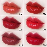 Sulily 6 Colors Lip Tint Stain Set,Plumping Mini Velvet Lip Tint,Hydrating Moisturizing Lip Cheeks And Eyes,Waterproof&Long Lasting,Natural Glossy Korean Lip Tint Stain Non-Sticky,Shimmery All Day