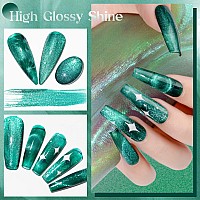 Mizshe Cat Eye Magnet Gel Nail Polish 10Ml Universal Magnetic Smoothies Glitter Aurora Cateye Nail Polish Manicure Kit For Home