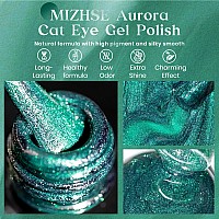 Mizshe Cat Eye Magnet Gel Nail Polish 10Ml Universal Magnetic Smoothies Glitter Aurora Cateye Nail Polish Manicure Kit For Home