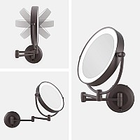 Zadro 11 Led Wall Mounted Makeup Mirror 10X1X Shaving Mirror Cordless Or Battery Operated Vanity Mirrors For Wall Large 10X