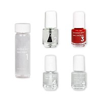 Dazzle Dry Mini Kit 4 Step System Lit A Semisheer Bright Red With Blue Undertones Semisheer Cream 5 Piece Kit 5 Manicu