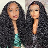 Alepaz 13X4 Deep Wave Lace Front Wigs Human Hair28 Inch Curly Lace Front Wig Human Hair Hd Transparent Lace Frontal Glueless W