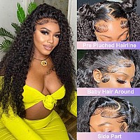 Alepaz 13X4 Deep Wave Lace Front Wigs Human Hair28 Inch Curly Lace Front Wig Human Hair Hd Transparent Lace Frontal Glueless W