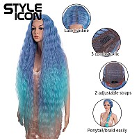 Style Icon 41 Lace Front Wigs Long Wavy Synthetic Wigs With Baby Hair Half Hand Tied 130 Density Wigs 41 Tbpp5