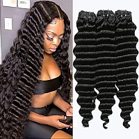 Loose Deep Wave Bundles Human Hair Bundles 12A Loose Deep Curly Bundles Human Hair Wet And Wavy Bundles Brazilian Virgin Loose D