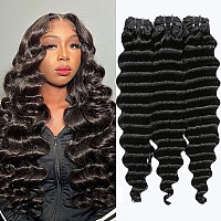 Loose Deep Wave Human Hair Bundles 100 Unprocessed Virgin Brazilian Remy Hair Bundles Loose Deep Wave 3 Hair Bundles Deals Loos