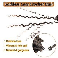 Forevery Faux Locs Crochet Hair 12 Inch Goddess Locs Crochet Hair 6Packs Prelooped Crochet Hair For Black Women Locs Crochet Hai