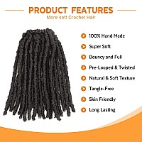 Wignee Crochet Hair 120 Strands Faux Locs 8 Inches Soft Locs Pretwisted Locs 6 Packs Prelooped Crochet Hair For Black Women8