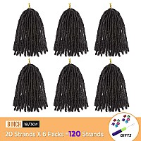 Wignee Crochet Hair 120 Strands Faux Locs 8 Inches Soft Locs Pretwisted Locs 6 Packs Prelooped Crochet Hair For Black Women8