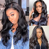 Body Wave 360 Lace Front Wigs Human Hair Full Lace Frontal Human Hair Wigs for Black Women 360 HD Lace Front Wigs Human Hair Pre Plucked with Baby Hair Body Wave Lace Front Wig Natural Hairline (16 Inch)