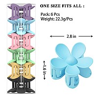 Flower Hair Clips Flower Claw Clips Hair Claw Clip Daisy Clips Matte Large Claw Clips Thick Hair Accessories Claw 6 Color For Wo