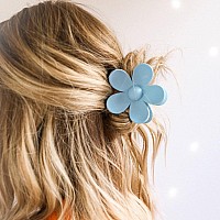 Flower Hair Clips Flower Claw Clips Hair Claw Clip Daisy Clips Matte Large Claw Clips Thick Hair Accessories Claw 6 Color For Wo