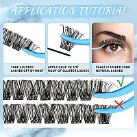 Lash Clusters 84 Pcs Cluster Lashes Eyelash Clusters Diy Cluster Eyelash Extensions Individual Lashes Thin Band Softplateaud