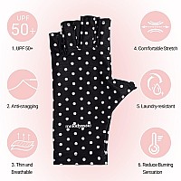 Melodysusie Uv Glove For Gel Nail Lamp Professional Upf50 Uv Protection Gloves For Manicures Nail Art Skin Care Fingerless An