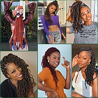 Paraglame Faux Locs Crochet Hair 14 Inch 8 Packs Soft Locs Prelooped Crochet Hair New Soft Faux Locs Curly Hair Extension God