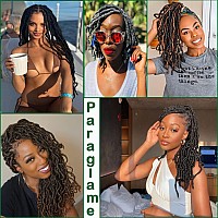 Paraglame 14 Inch Grey Soft Locs Crochet Hair 8 Packs Faux Locs Crochet Braids Pre Looped Goddess Soft Locs Crochet Hair For B