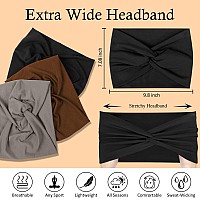 Aktvshow 7 Wide Headbands For Women Extra Large Turban Workout Headband Fashion Yoga Hair Bands Boho Twisted Thick Hair Acces