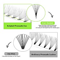 500 Premade Fans Eyelash Extensions 10Mm Single Length Promade Lash Fans Cd Curl Premade Fans Pointed Thin Base Handmade Volume