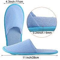 Geyoga 24 Pairs Spa Slippers Disposable Slippers For Guest Bulk Non Slip Soft Closed Toe Slippers Guest Women House Indoor Bathr