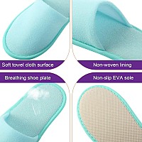 Geyoga 24 Pairs Spa Slippers Disposable Slippers For Guest Bulk Non Slip Soft Closed Toe Slippers Guest Women House Indoor Bathr