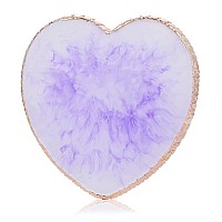 Sibba Resin Nail Art Palette Nail Mixing Palette Polish Color Mixing Plate Golden Edge Nail Holder Display Board Heart Shape Cos