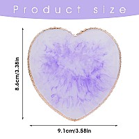 Sibba Resin Nail Art Palette Nail Mixing Palette Polish Color Mixing Plate Golden Edge Nail Holder Display Board Heart Shape Cos