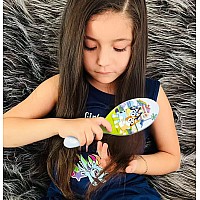 Bluey Detangling Brush And 4 Elastic Scrunchies Hair Accessory Set For Kids Ages 3