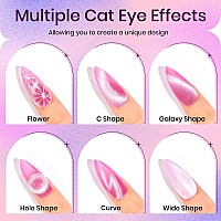 Supwee 12 Colors Cat Eye Gel Nail Polish Macaron Candy Magnetic Nail Polish Gel Set Summer Spring Cateye Nail Polish Uv Lamp C