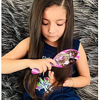 Barbie Hair Brush And 4 Scrunchies Set Detangling Brush And Elastic Hair Ties For Girls Ages 3