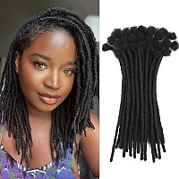 8 Inch 100 Strands Loc Extensions Human Hair 100 Handmade Permanent Dreadlock Extensions For Women Men Can Be Curled And Bleach