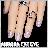 Ahamiou Aurora Cat Eye Gel Polish Kits Crystal Broken Diamond Magnetic Nail Polish Set Holographic Cats Eyes Gel Nail Polish Shi