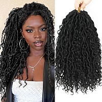 Goddess Locs Crochet Hair 14 Inch 7 Packs Faux Locs Crochet Hair Soft Crochet Locs Boho Locs Crochet Hair Synthetic Hippie Locs