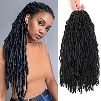 24Inch Soft Locs Crochet Hair 2 Packs Faux Locs Crochet Hair 24 Inch Pack Of 2 Black