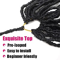 24Inch Soft Locs Crochet Hair 2 Packs Faux Locs Crochet Hair 24 Inch Pack Of 2 Black