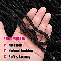 24Inch Soft Locs Crochet Hair 2 Packs Faux Locs Crochet Hair 24 Inch Pack Of 2 Black