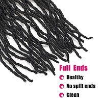 24Inch Soft Locs Crochet Hair 2 Packs Faux Locs Crochet Hair 24 Inch Pack Of 2 Black