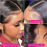 VTAOZI Straight Lace Front Wigs Human Hair for Black Women 4x4 Lace Closure Wigs Human Hair Pre Plucked With Baby Hair 150% Density Brazilian Straight Lace Front Closure Wigs Human Hair 30 Inch