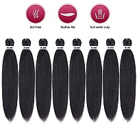 Pre Stretched Braiding Hair 22 Inch 8 Packs Professional Soft Yaki Braiding Hair For Braids Hot Water Setting Synthetic Crochet