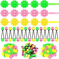 72 Pcs Hair Accessories Set Selfhinge Barrettes Balls Bows Flowers And Plastic Clips For Girls Baby And Toddler In Yell