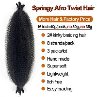 Springy Afro Twist Hair Color 2 Darke Brown Kinky Braiding Hair Extensions For Passion Twist Hair 2 Spring Twist Hair For Soft