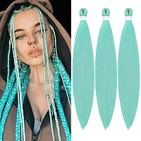 Braiding Hair Pre Stretched 24 Inch 3 Packs Braiding Hair Professional Yaki Synthetic Hot Water Setting Easy To Install Hair Fo