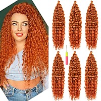 Ocean Wave Crochet Hair 22Inch Ombre Curly Braiding Crochet Hair Synthetic Wavy Crochet Hair Extensions For Women 6Packs 30